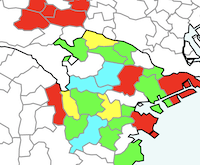 政令市区別の地図